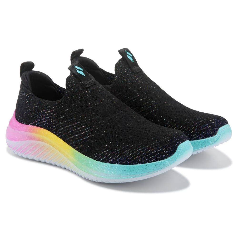 

Ультра гибкие кроссовки-слайдеры для маленьких/больших детей Skechers, черный