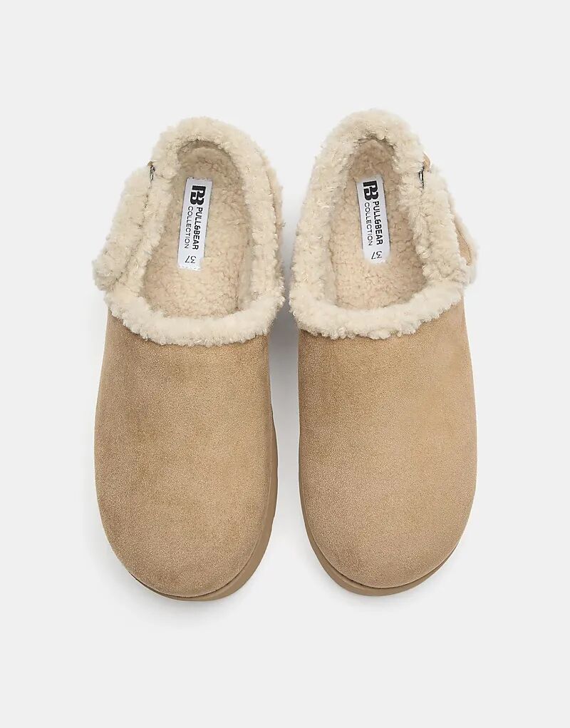 Угги с ремнями на платформе Pull&Bear из искусственной овчины застревают в песке — фото 3