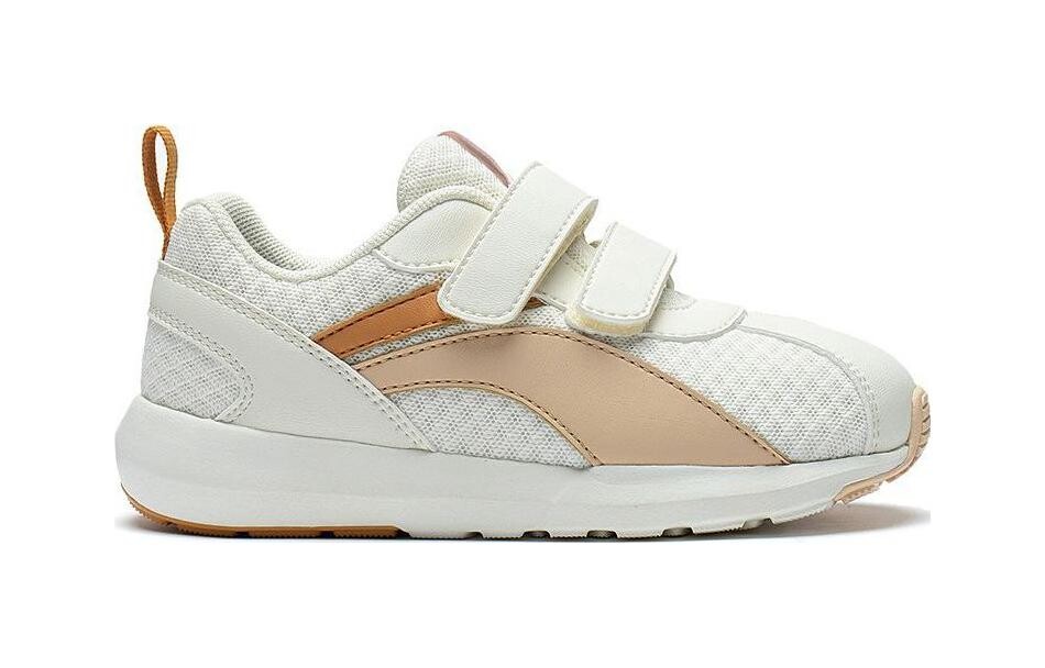 Кроссовки LINING YOUNG Sports Life Collection Kids Lifestyle Shoes PS Low-top Off-white / Light Sand Orange, белый/оранжевый — фото 2