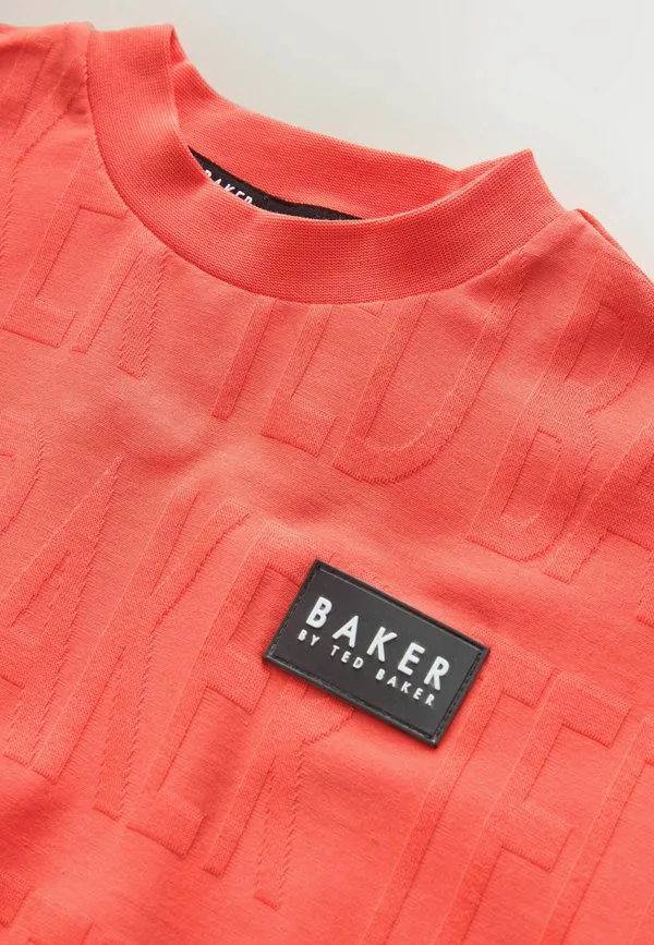 Футболка стандартного кроя с текстурным принтом Baker By Ted Baker, Red — фото 3