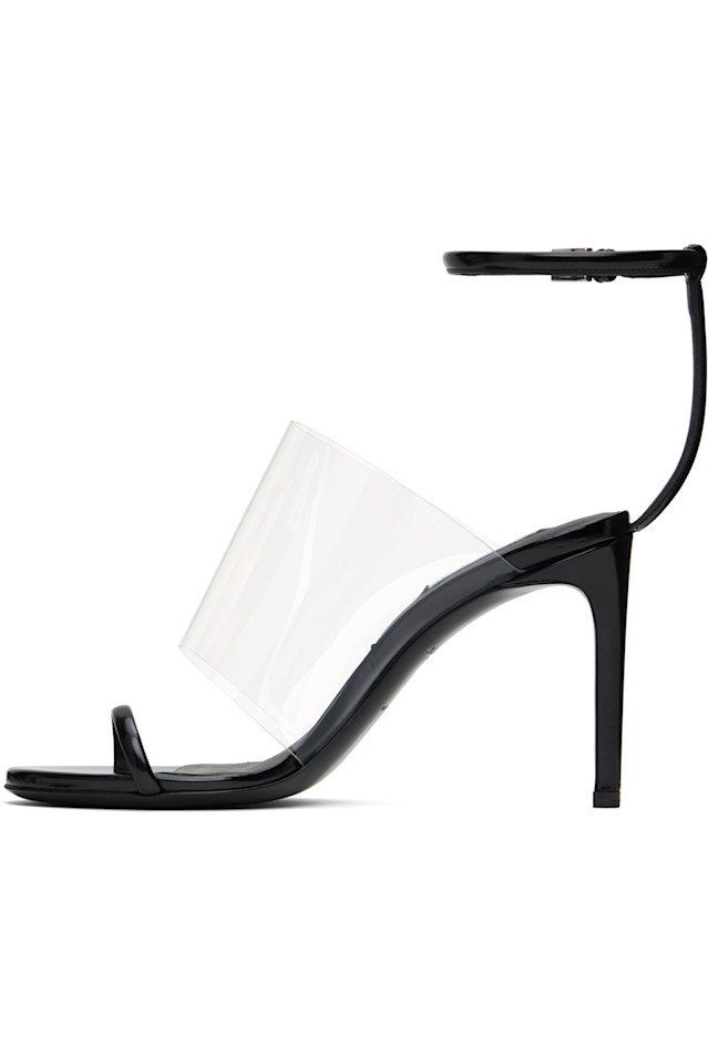 Асимметричные босоножки на каблуке Alaïa, цвет noir — фото 3