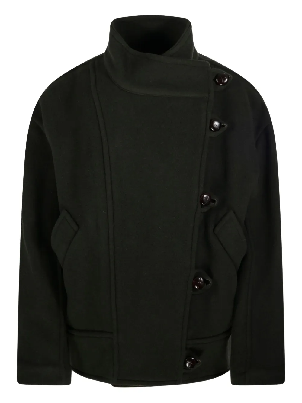 

Пальто Hanis с высоким воротником MARANT ÉTOILE, зеленый