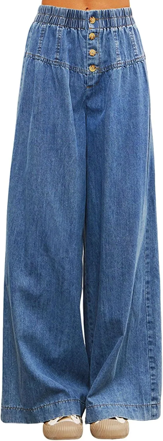 

Женские джинсы-палаццо Casual Boyfriend с эластичным поясом loveimgs