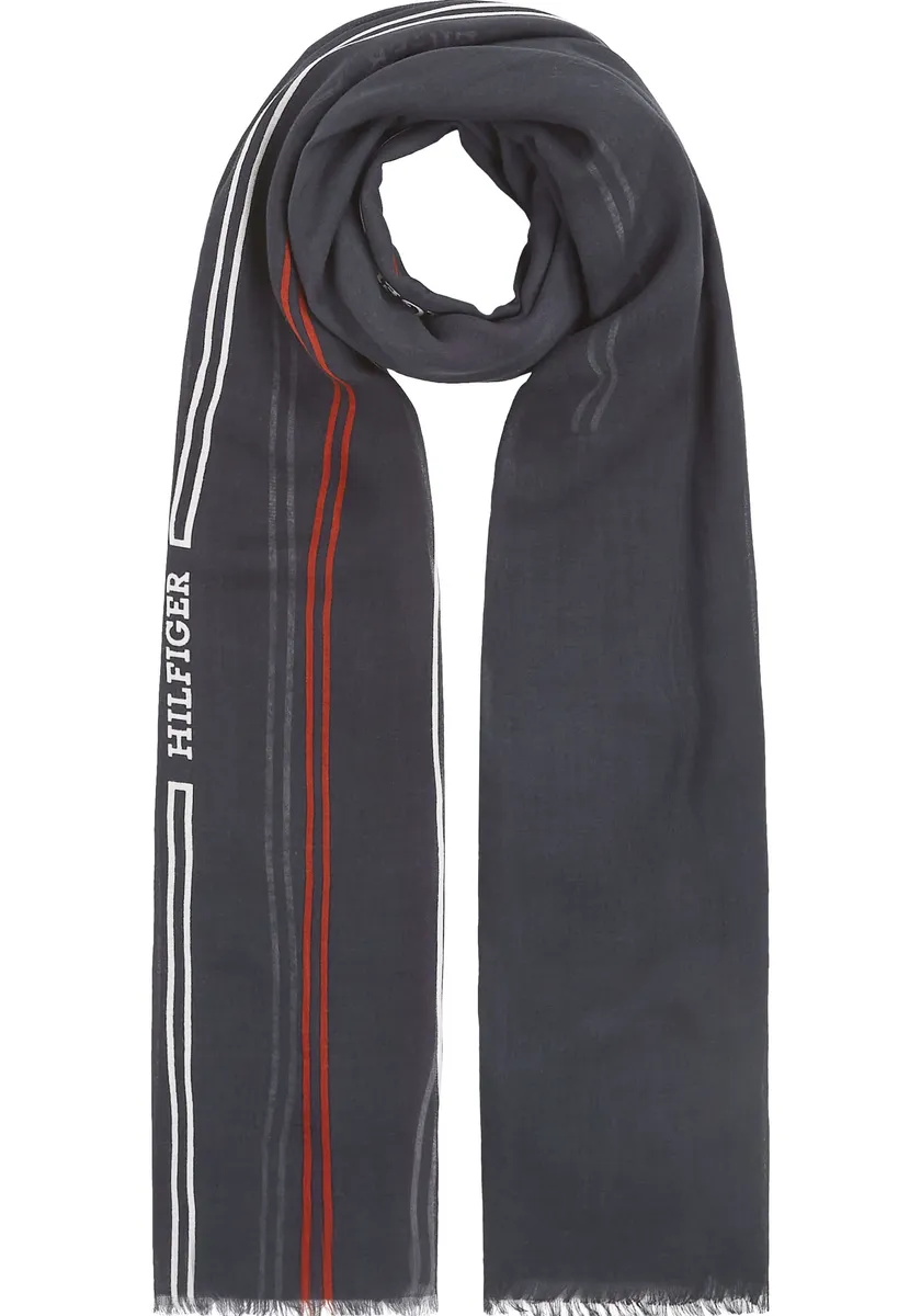

Модный шарф Tommy Hilfiger "ESSENTIAL FLAG SCARF" с надписью-логотипом, синий