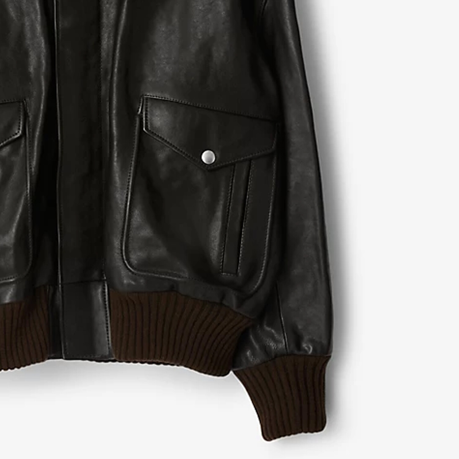 Кожаная куртка Burberry Otter коричневый, цвет Otter коричневый — фото 4