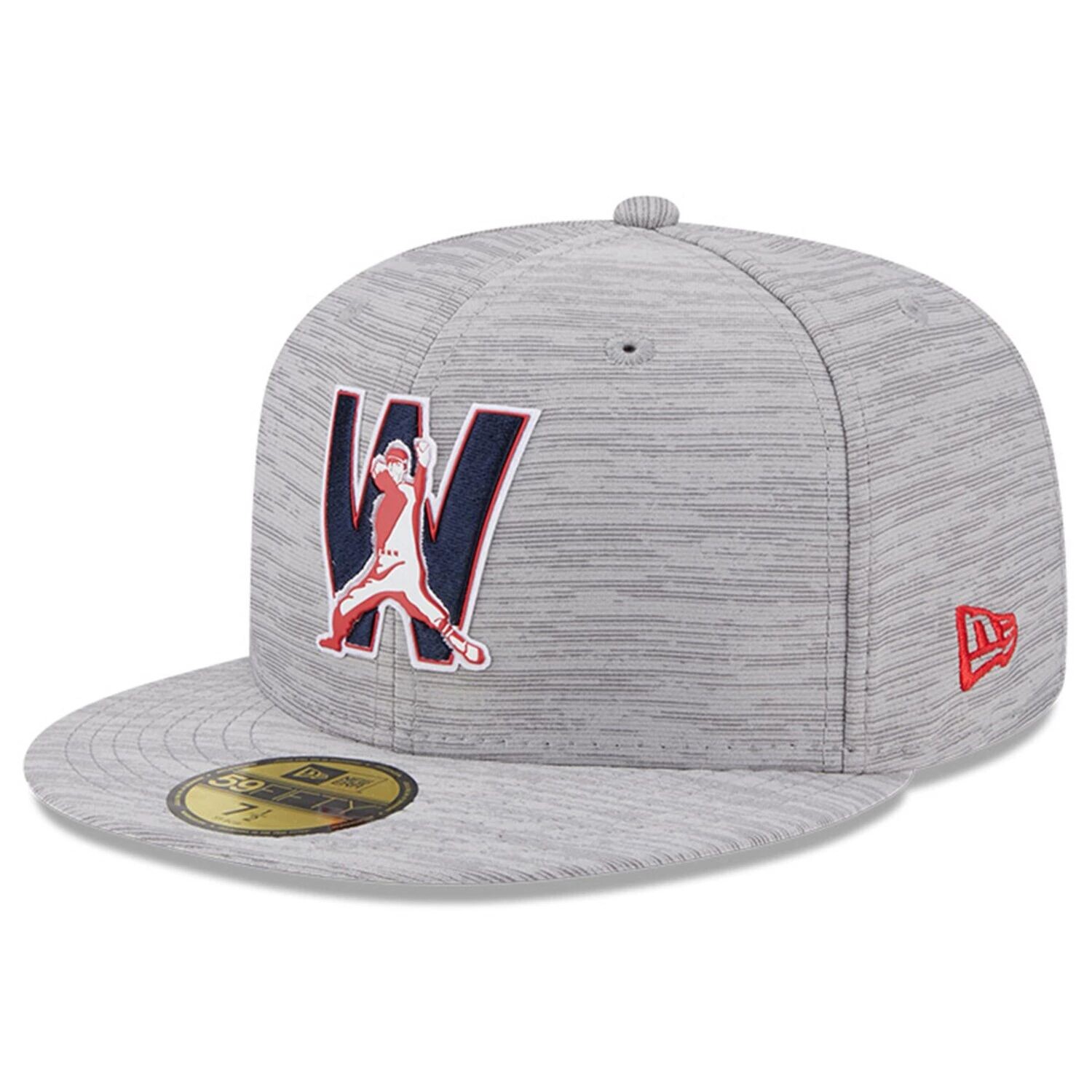 

Мужская серая облегающая шляпа New Era Washington Nationals 2023 Clubhouse 59FIFTY