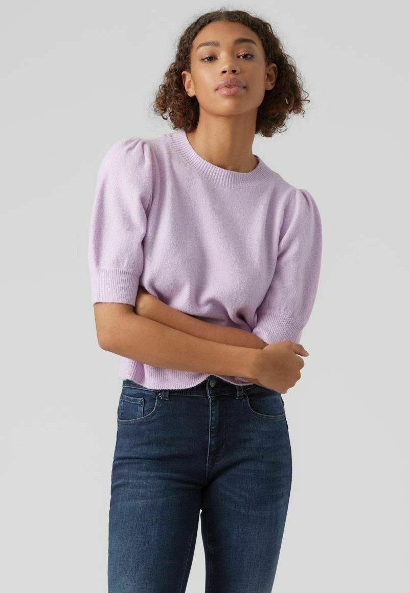 

Футболка VMDOFFY O NECK Vero Moda, сиреневый/меланж