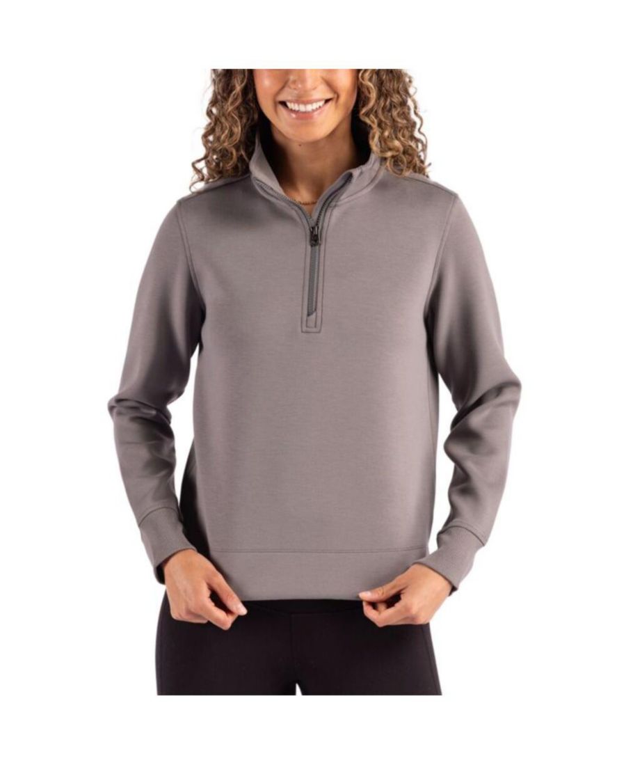 

Женская универсальная толстовка Roam Epic Versatility из переработанных материалов с застежкой-молнией до середины груди Cutter & Buck, Elemental grey