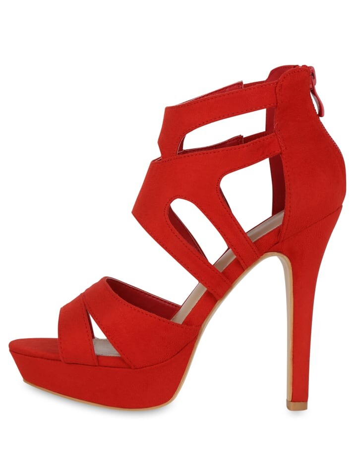 Сандалии на плоской подошве VAN HILL High Heels Scarlett, красный — фото 2
