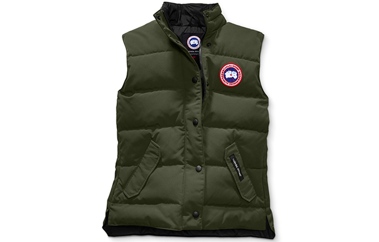Canada Goose Женская пуховая жилетка армейского зеленого, Army Green — фото 3