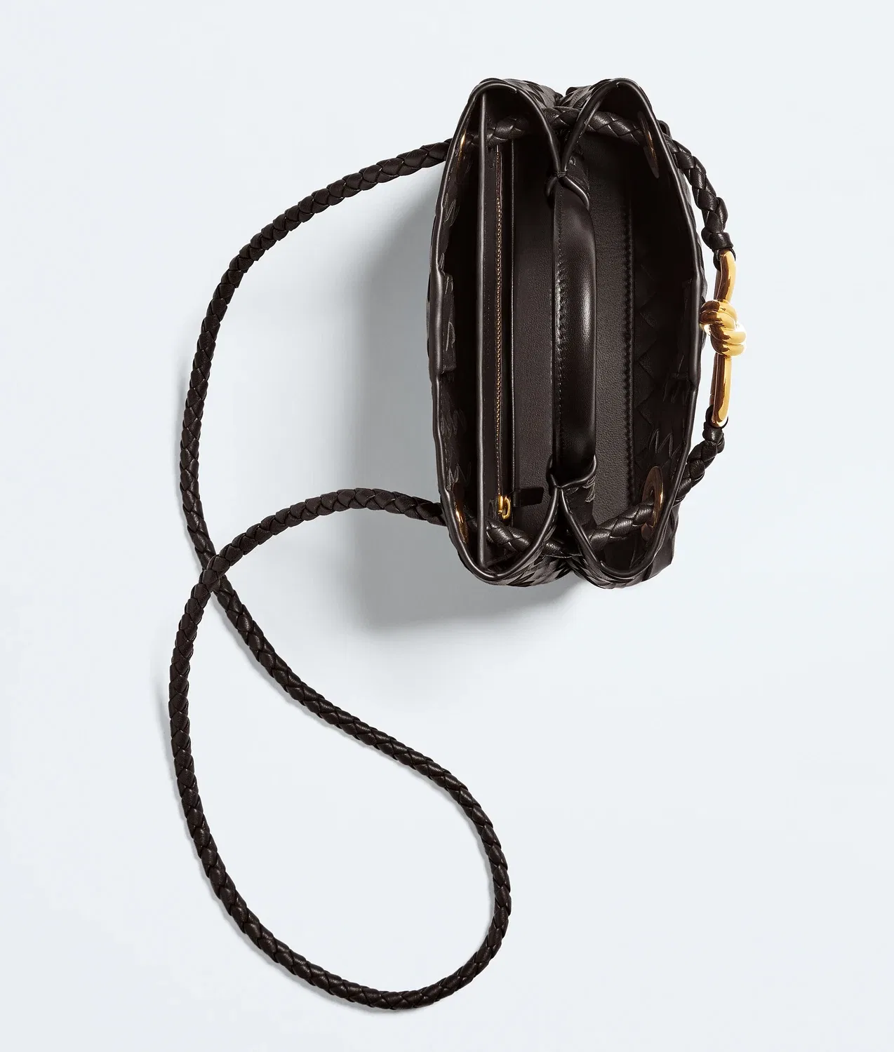 Мини Андиамо BOTTEGA VENETA, черный — фото 3