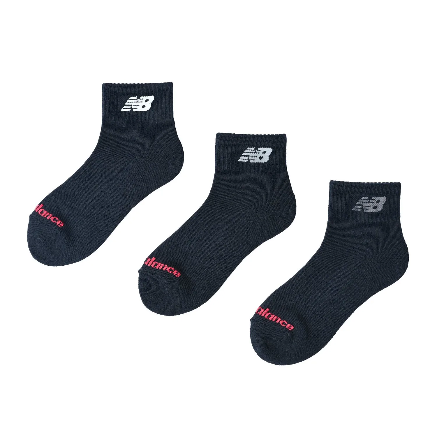 Детские носки 3P короткой длины New Balance, BK Black