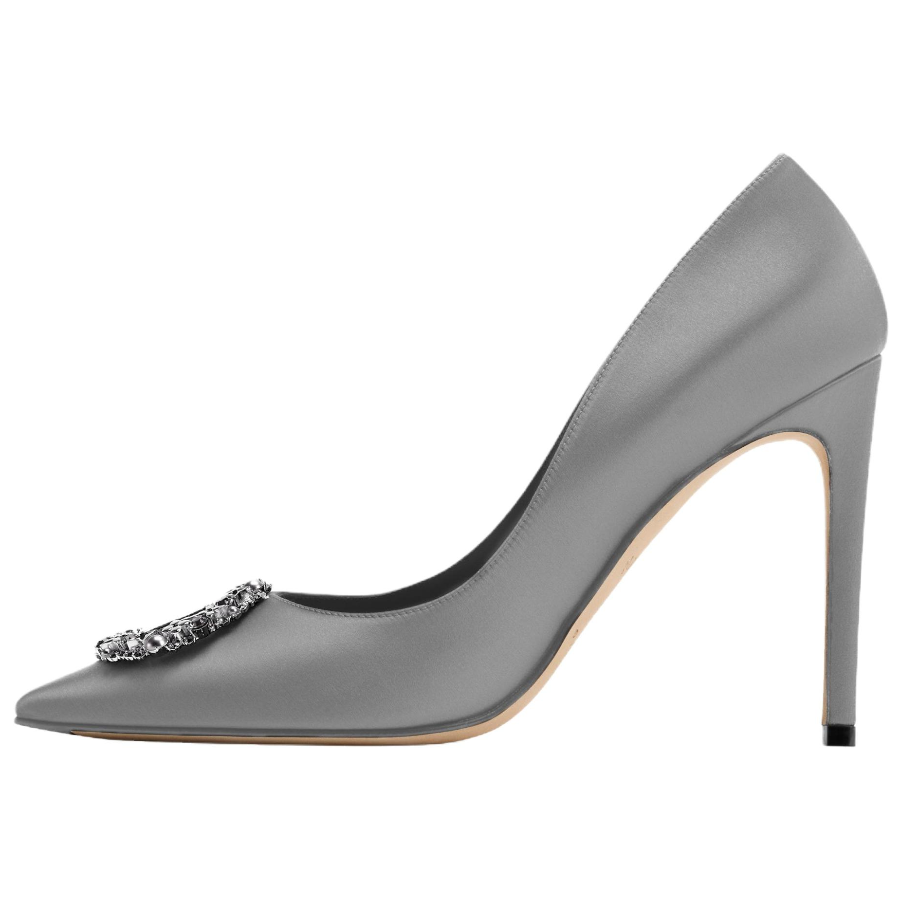 Туфли на шпильке Met Slim Heel высотой 10.5 см, женские, серые LOUIS VUITTON, серый