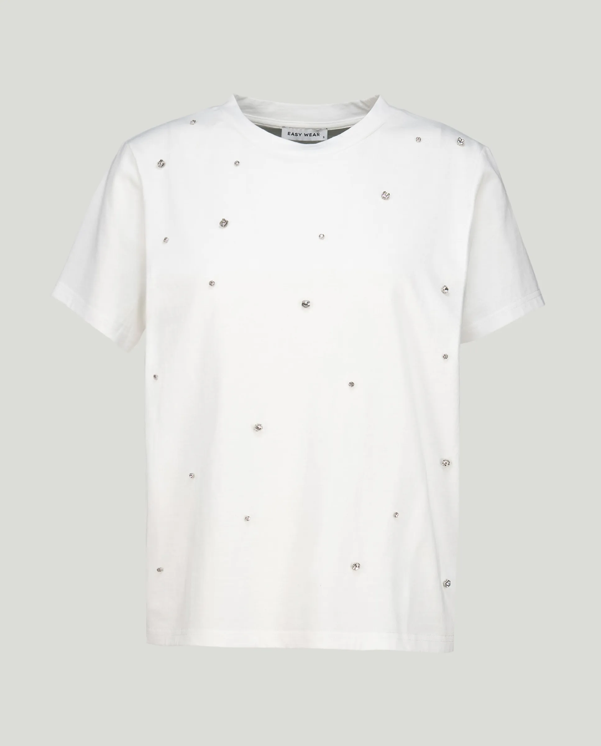 

Женская футболка с коротким рукавом и стразами Easy Wear, белый