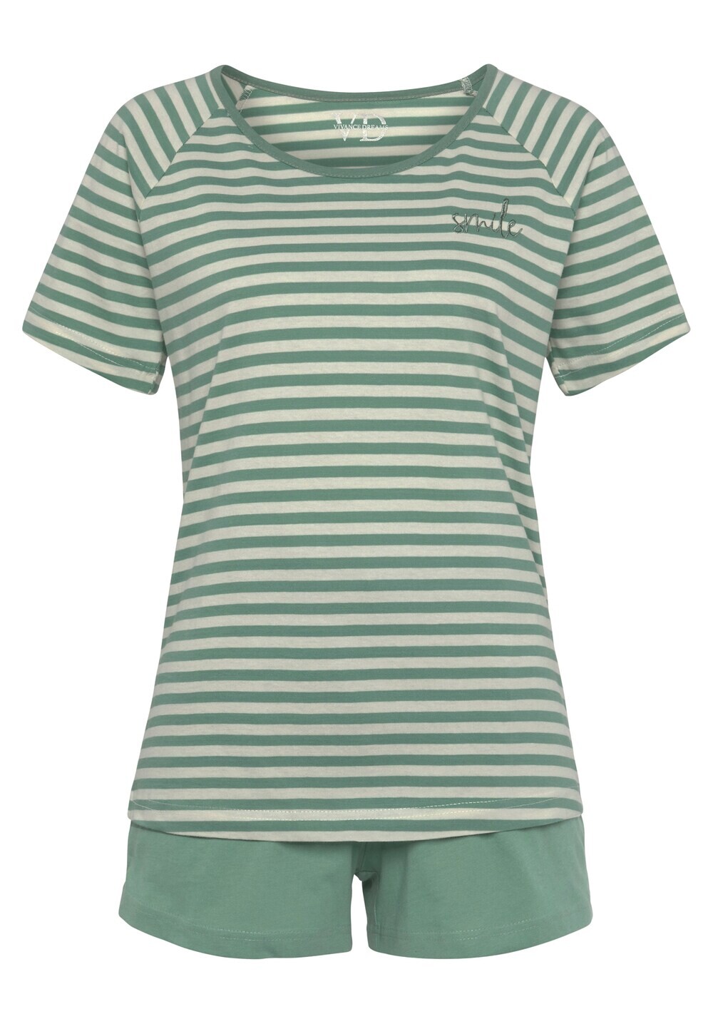 

Короткий пижамный комплект VIVANCE Dreams, изумрудный