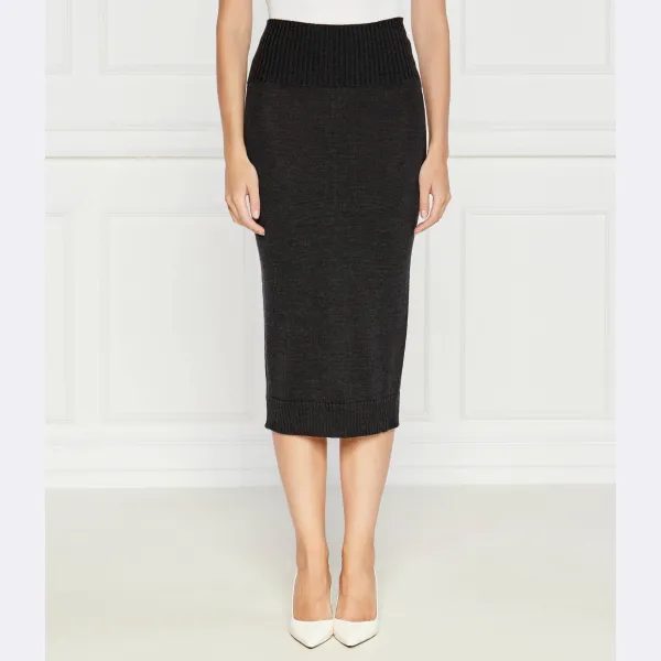 

Шерстяная юбка Max Mara, черный