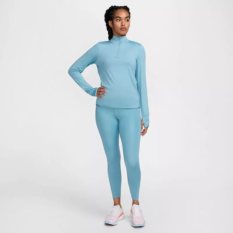 

Женская беговая футболка Nike Dri-FIT Swift Element UV с молнией 1/4, цвет Denim Turq