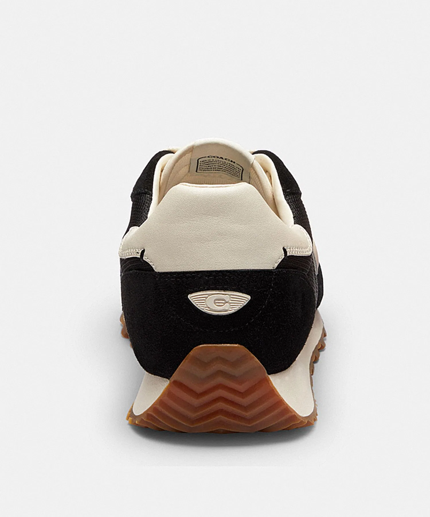 Мужские кроссовки из замши, кожи и сетки COACH Retro Runner чёрные — фото 4