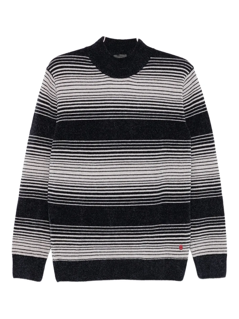 

Полосатый свитер с воротником-стойкой Liu Jo, черный