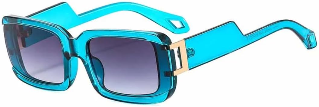 

Ретро-солнцезащитные очки в маленькой квадратной оправе для женщин и мужчин, модные, для активного отдыха и путешествий, с защитой от УФ-излучения UV400 TVTBBVV, Blue Gray