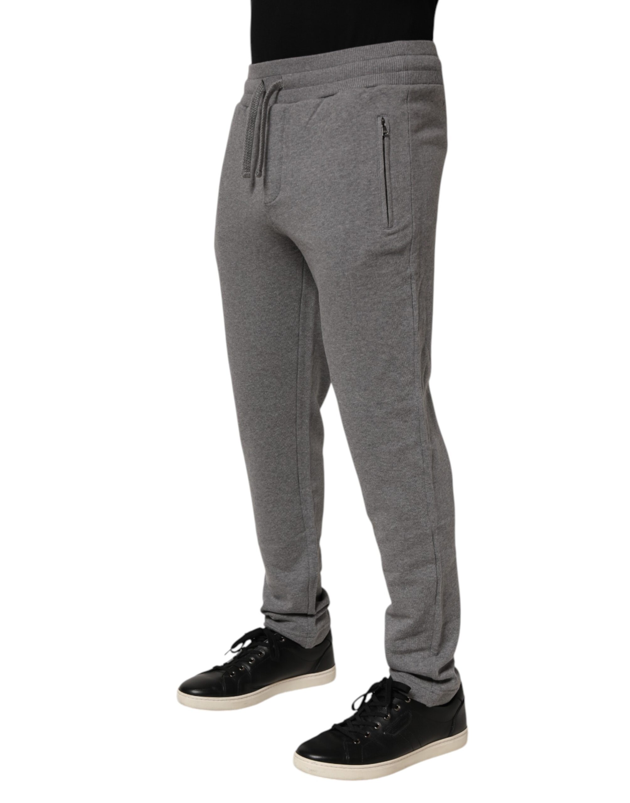 Серые хлопковые спортивные брюки Jogger Dolce & Gabbana, серый — фото 2