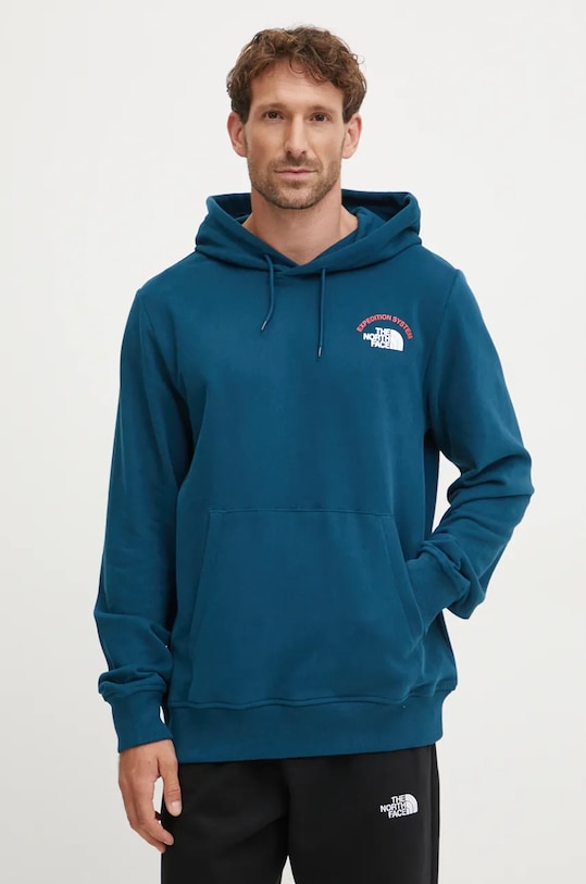 

Хлопковая толстовка Expedition System The North Face, бирюзовый