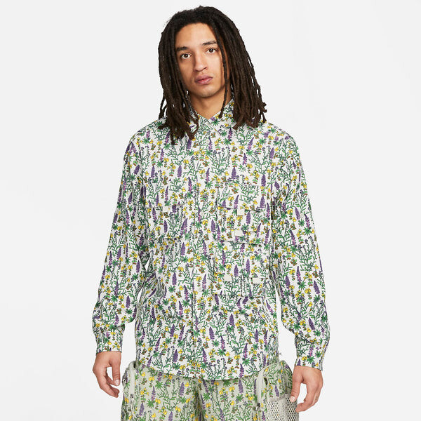 Рубашка dri fit acg uv allover print top Nike, белый — фото 2