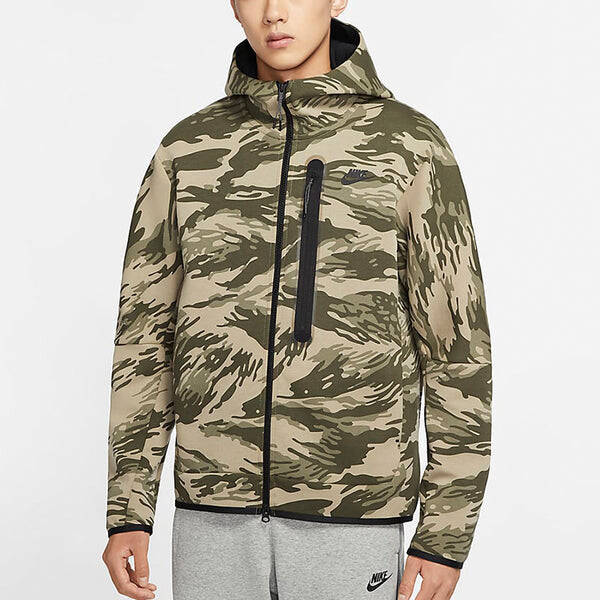Куртка sportswear tech fleece hoodie men's stone Nike, серый — фото 2