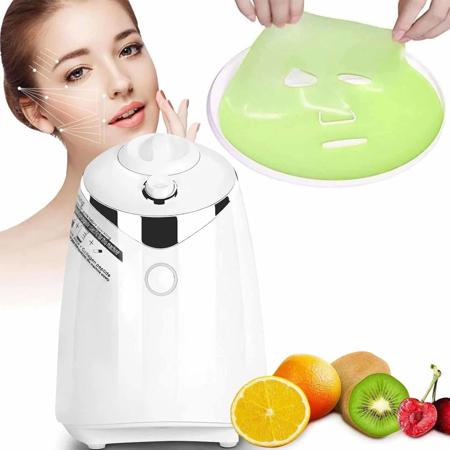 Маска для лица Mttxy — Машина для приготовления масок Automatic Mask Maker с 32 коллагеновыми пилюлями, белая, 100 мл