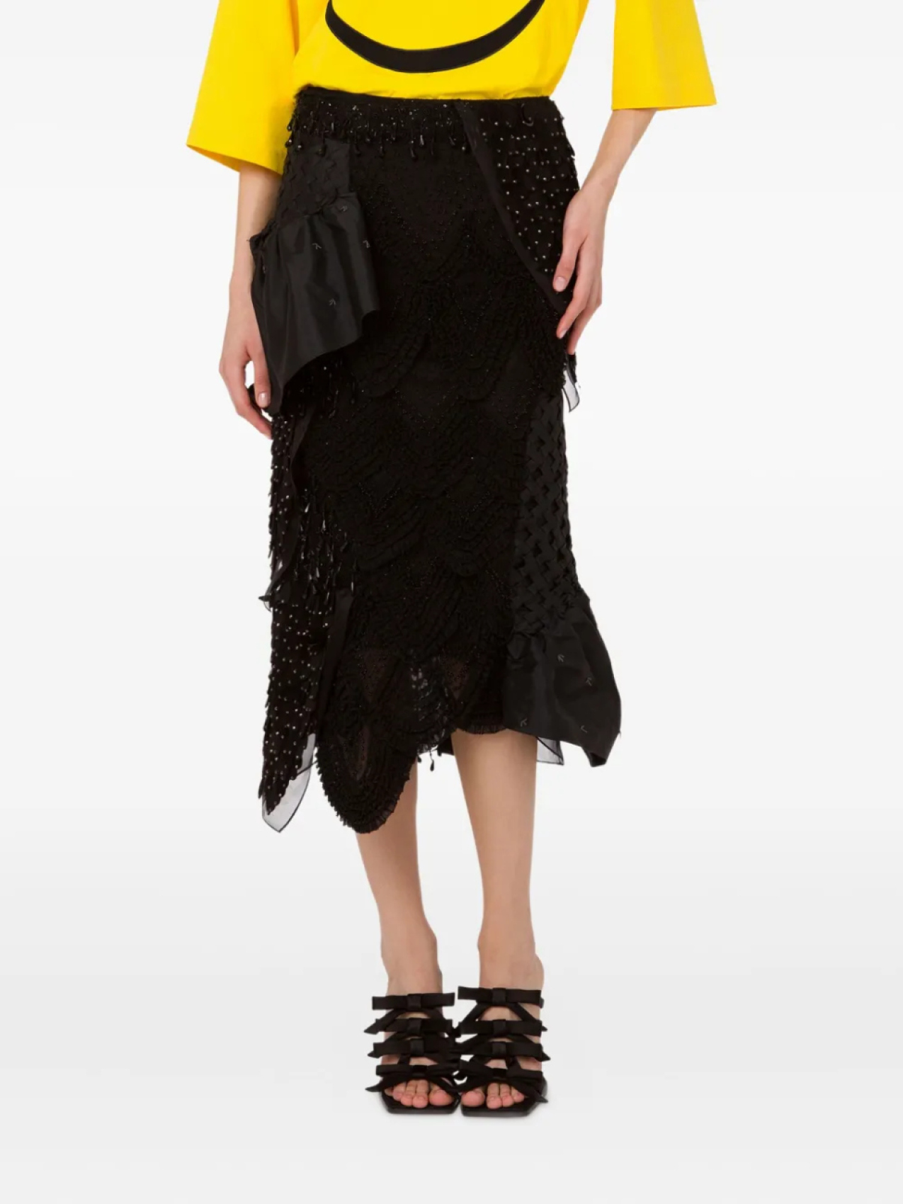 

Moschino многослойная юбка миди, черный