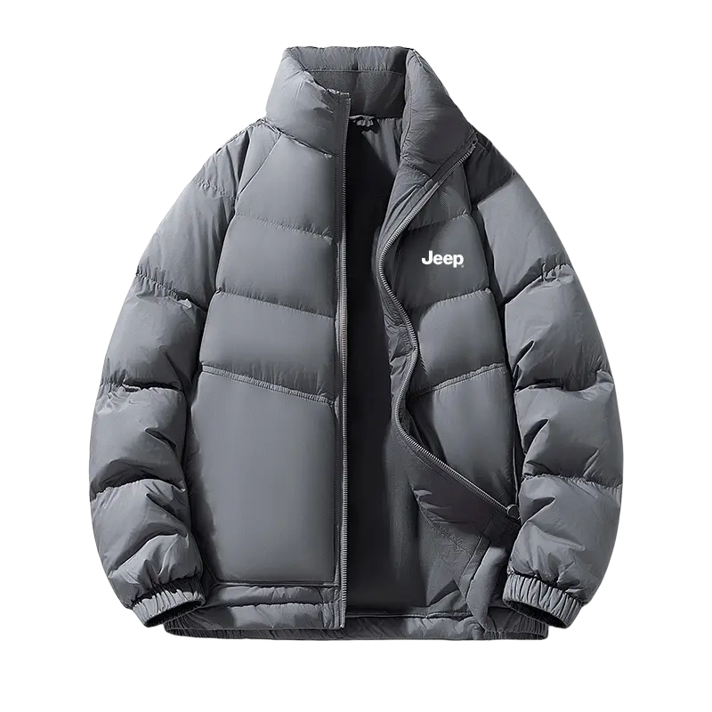 

Пуховик Unisex Stand Collar Lightweight Others Jeep, темно-серый