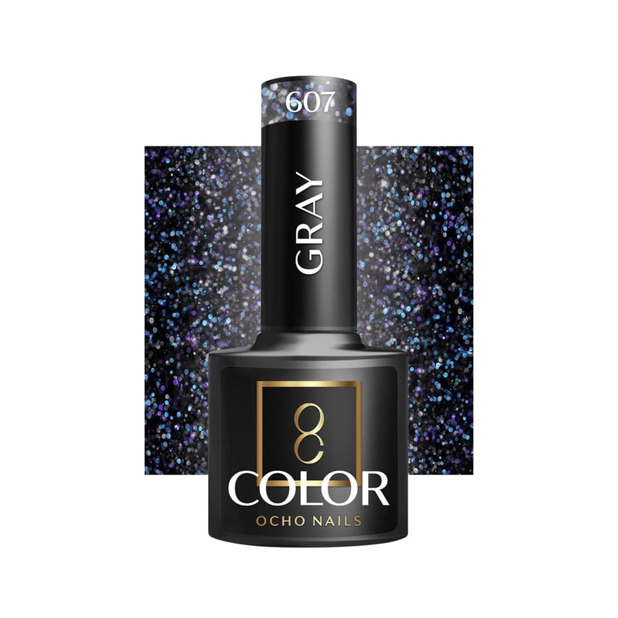 

OCHO NAILS Гибридный лак для ногтей серый 607 -5 г Active Shop