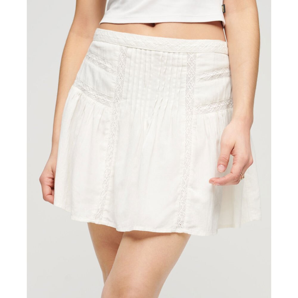 

Юбка Superdry Lace Trim, бежевый