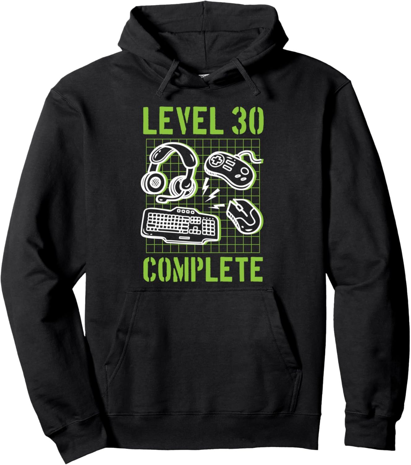 

Худи Level 30 Totally Cool Video Gamer Male 30th Birthday Cool Birthday Gamer Designs, черный
