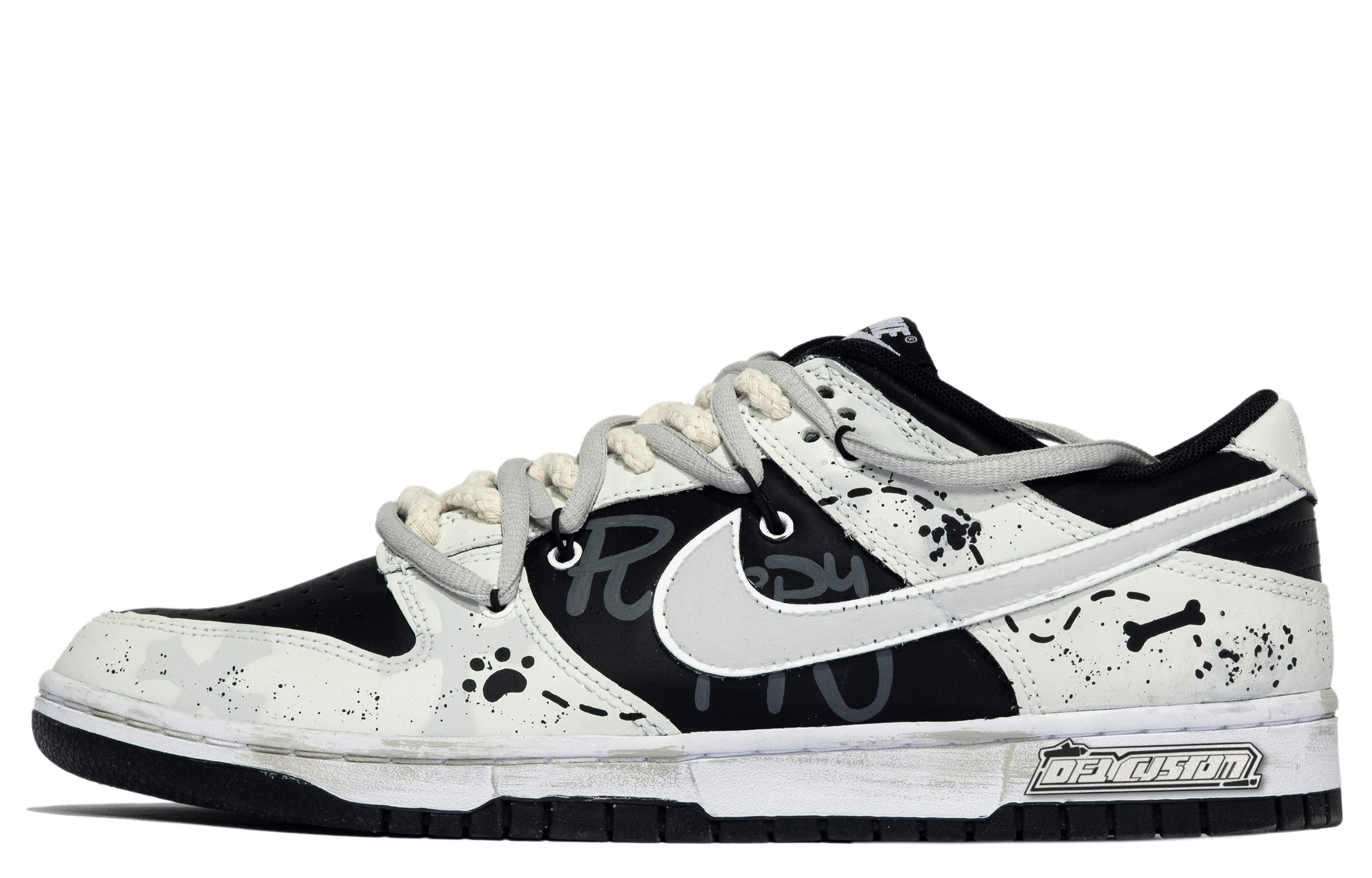 

Кроссовки Nike Dunk Skateboard Shoes Men Low-Top Black White, Черный, Кроссовки Nike Dunk Skateboard Shoes Men Low-Top Black White