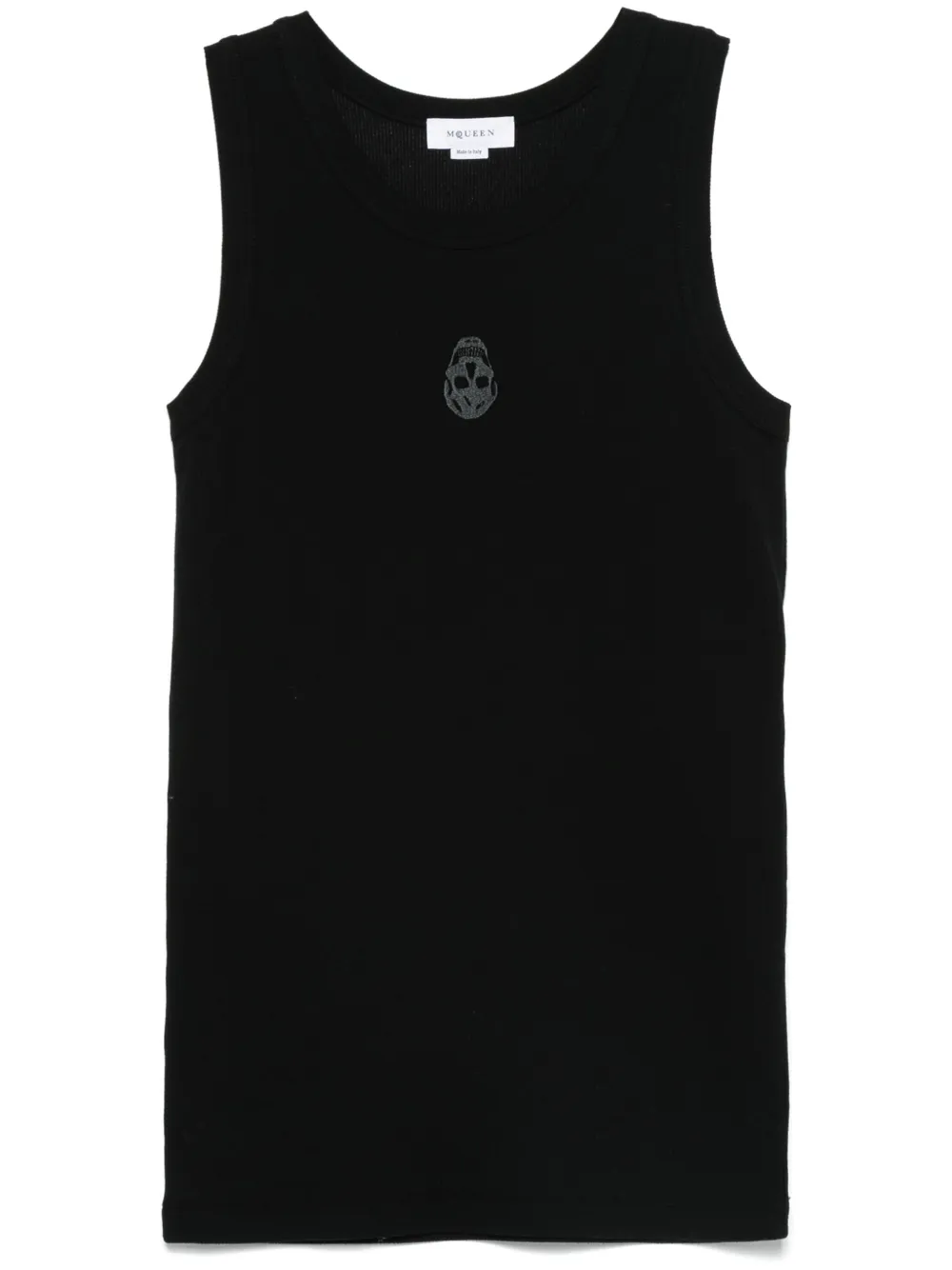 

Топ с вышивкой Skull Alexander McQueen, черный