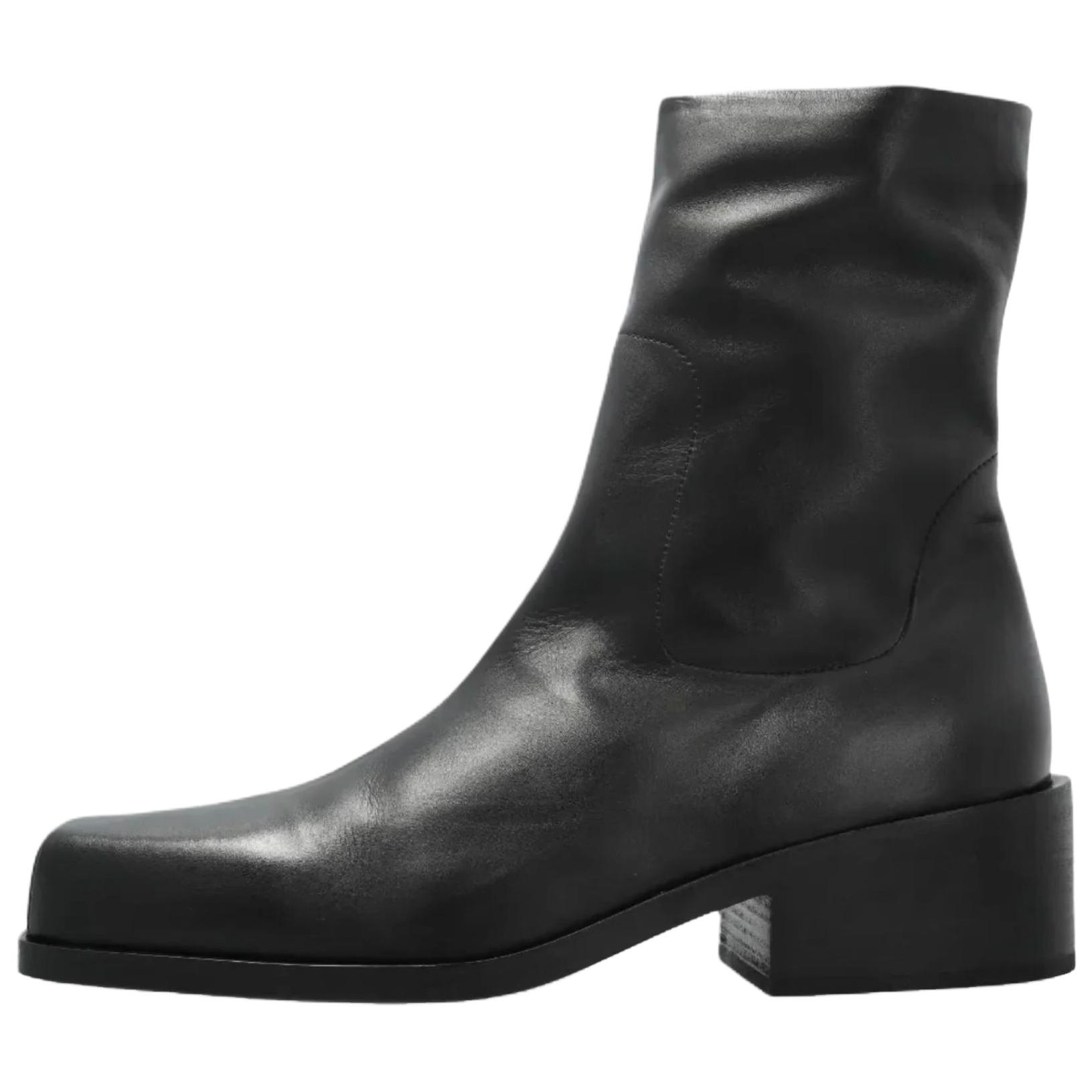 

Ботинки с квадратным носком на молнии Marsèll, Black