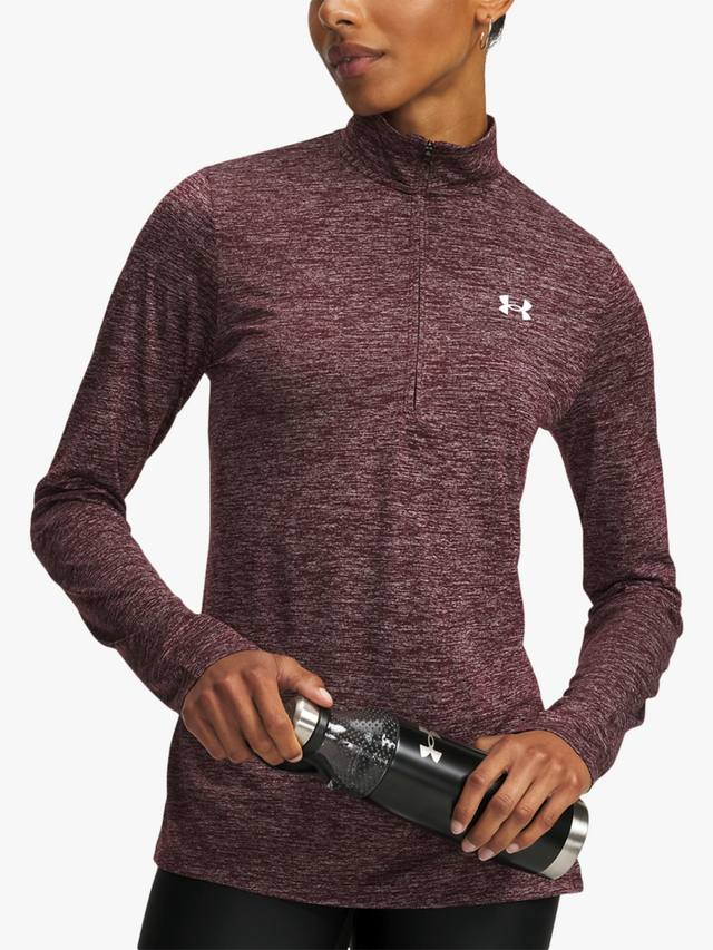 

Женская футболка Tech 1/2 Zip Under Armour, Dark Maroon/ White