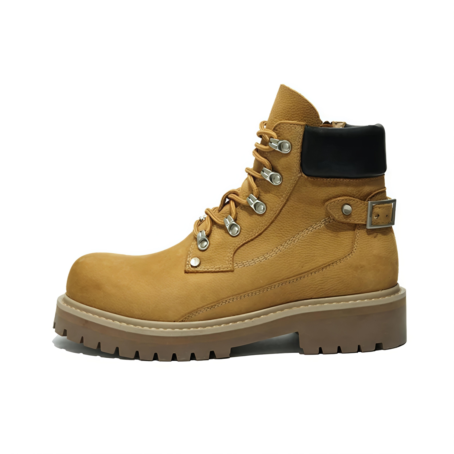 

EBLIS HUNGI Жёлтые мужские ботинки Мартин со скрытой платформой, цвет Yellow Hidden Wedge