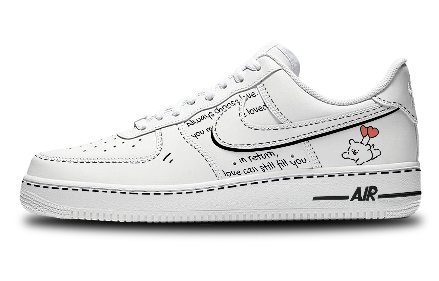 

Кроссовки Nike Air Force 1 Skateboard Shoes Women's Low-Top Black, белый