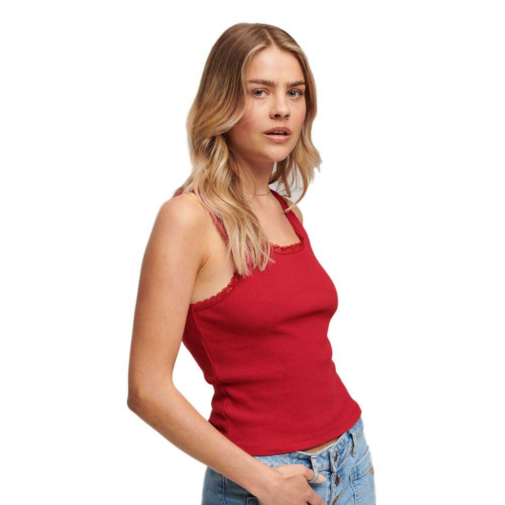 

Футболка Superdry Vintage Lace Trim , красный