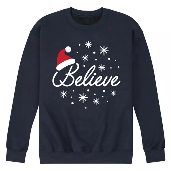 

Мужской свитшот Believe с новогодним колпаком Licensed Character, синий