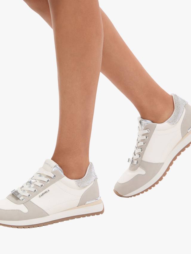 Кроссовки на шнуровке florencia color block Carvela, цвет White/Taupe — фото 2