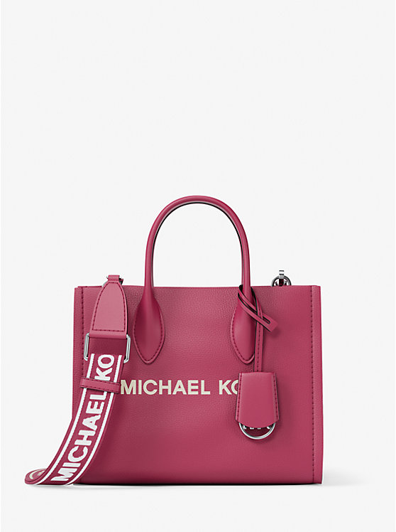 

Маленькая сумка-трансформер через плечо Mirella из шагреневой кожи Michael Kors, красный