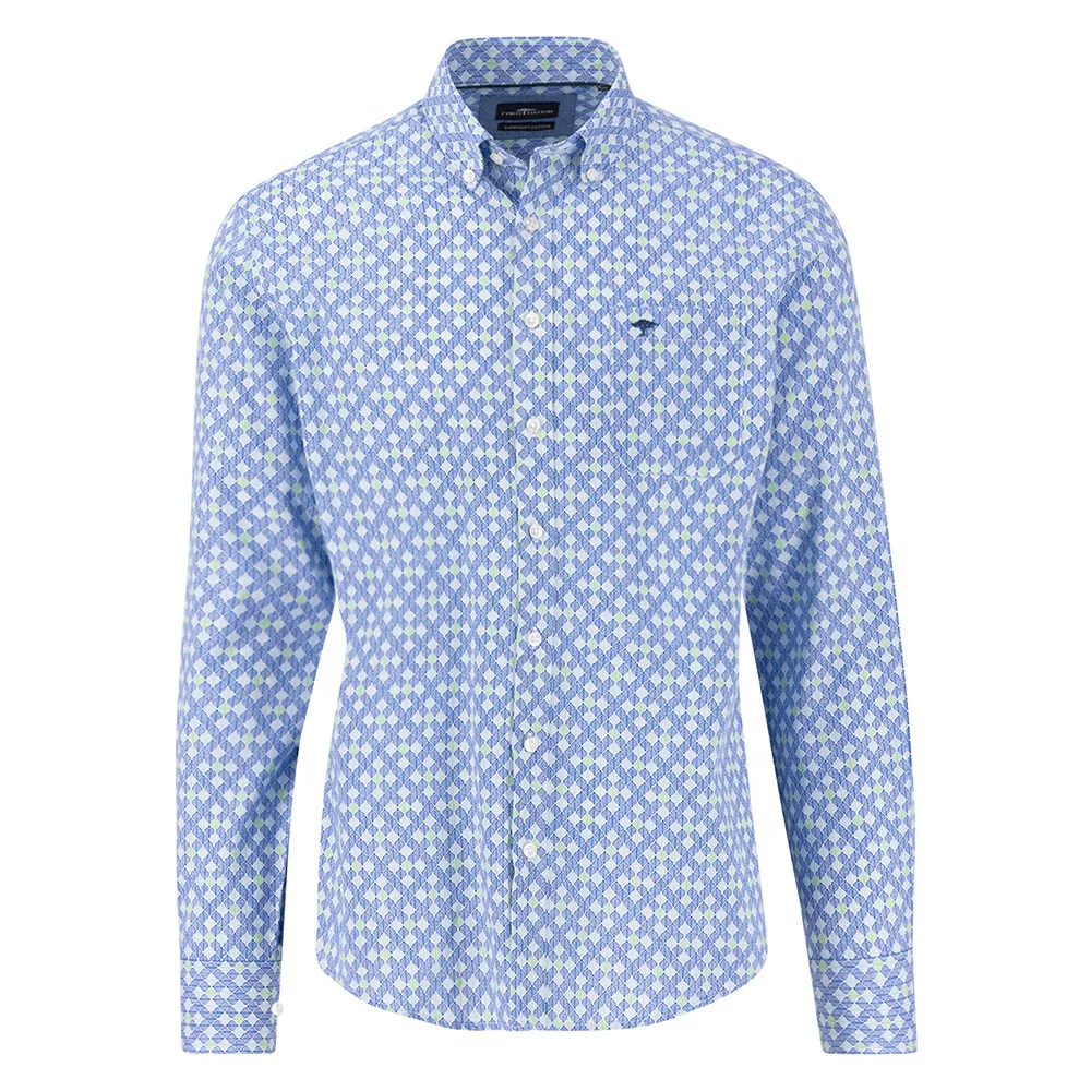 

Рубашка Fynch Hatton Blue Print, синий