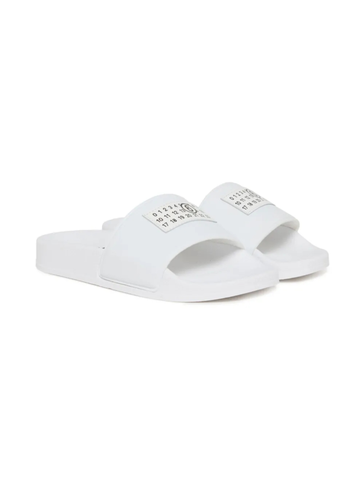 

Вьетнамки с нашивкой-логотипом MM6 Maison Margiela Kids, белый