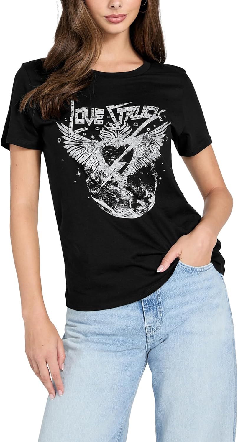 

Женская футболка Guess Eco Short Sleeve Love Struck Easy, Jet Black, Черный, Женская футболка Guess Eco Short Sleeve Love Struck Easy, Jet Black