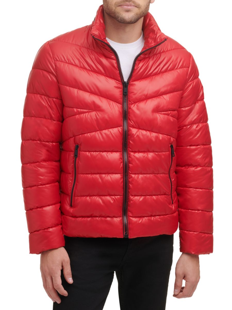 

Стеганая куртка на молнии Kenneth Cole, красный
