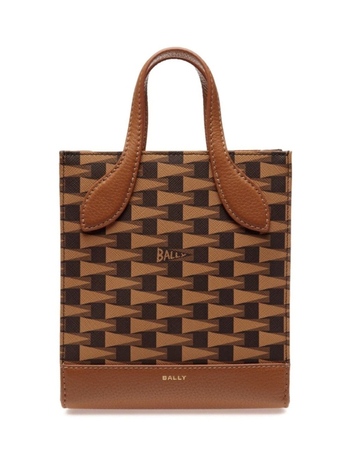 

Bally сумка-тоут размера мини с принтом Pennant, коричневый