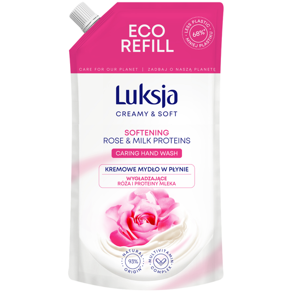 

Поставка жидкого кремообразного мыла, 400 мл Luksja Creamy & soft róża i proteiny